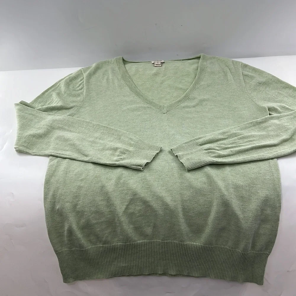 J. Crew V-Neck Cotton Sweater - Picture 3 of 10